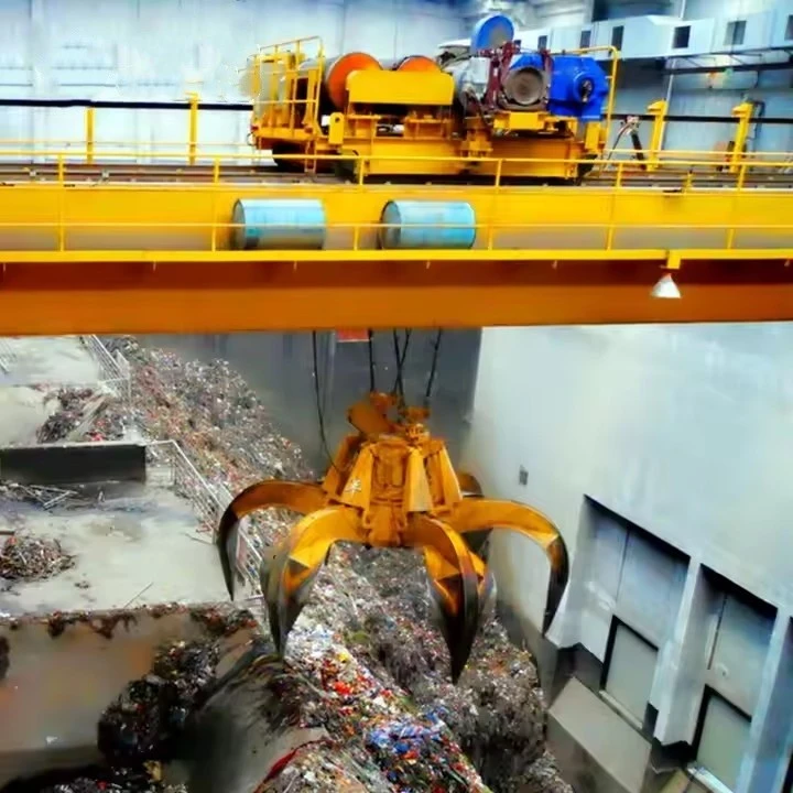 Double Beams Grab Grapple Bucket Overhead Crane