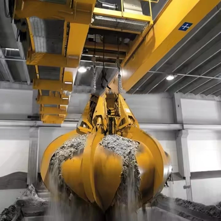 Double Beams Grab Grapple Bucket Overhead Crane